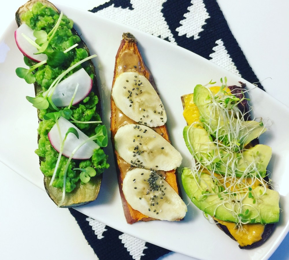 Süßkartoffeltoast essen gesund superfood avocado radieschen food trend gesund snack