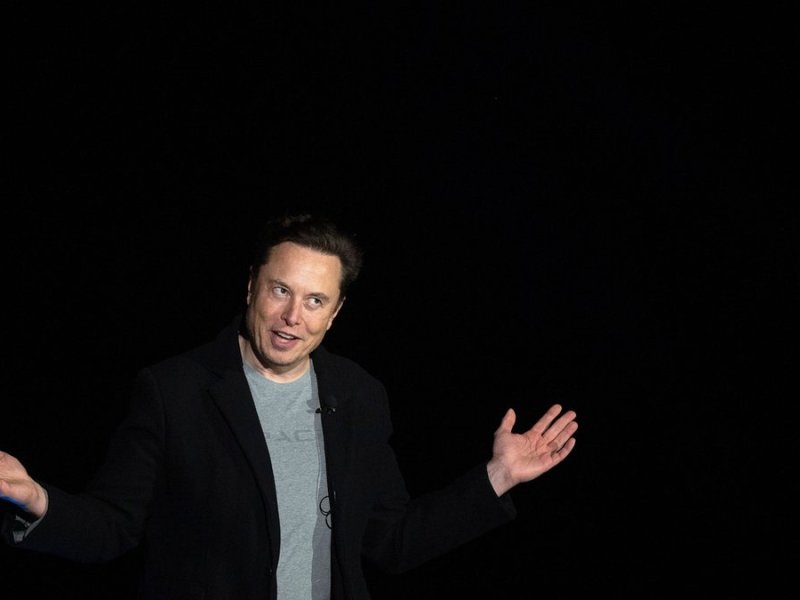 Elon Musk während einer SpaceX-Präsentation.. © JIM WATSON/AFP via Getty Images