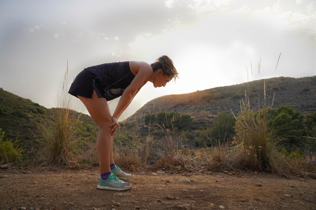 Frau Joggen erschöpft