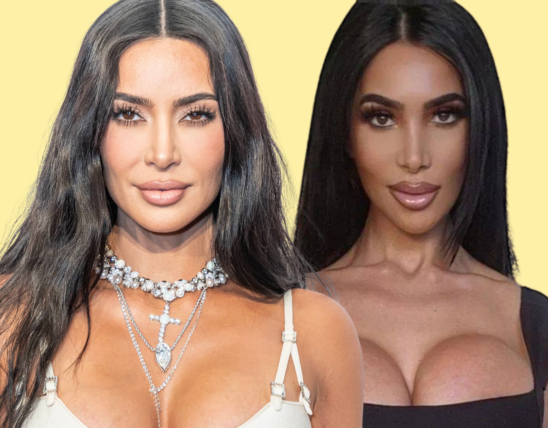 Kim Kardashian And Ihr Double Nur Ein Merkmal Unterschied Sie Wmn 2662