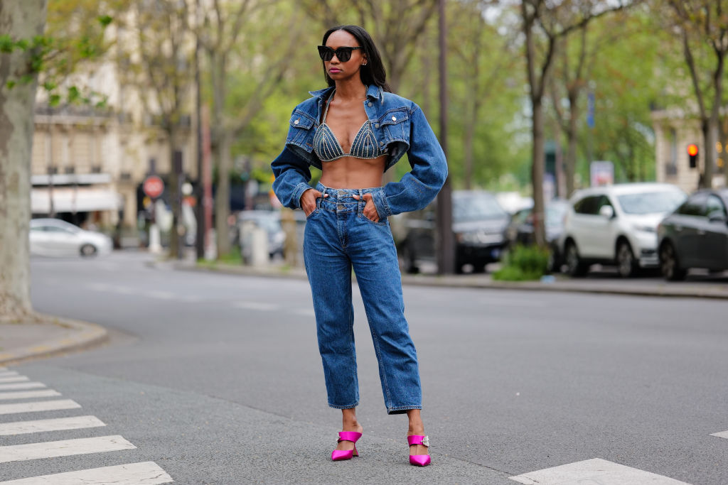 Cropped Jeansjacke