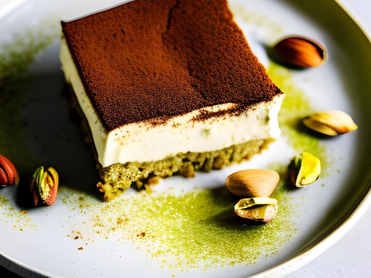 Pistazien Tiramisu: Rezept ohne Zucker