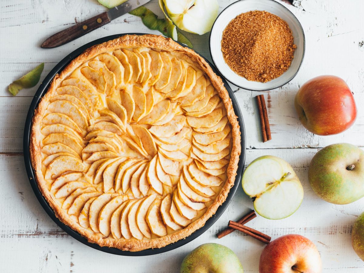 Apfelkuchen mit BlÃ¤tterteig