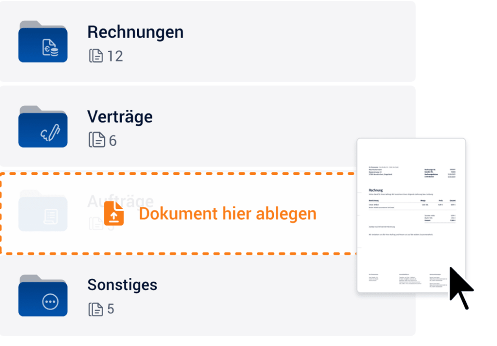 Ein Blick in die Dokument-App.