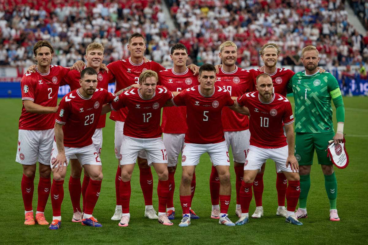 Die dänische Fußballnationalmannschaft der Männer.