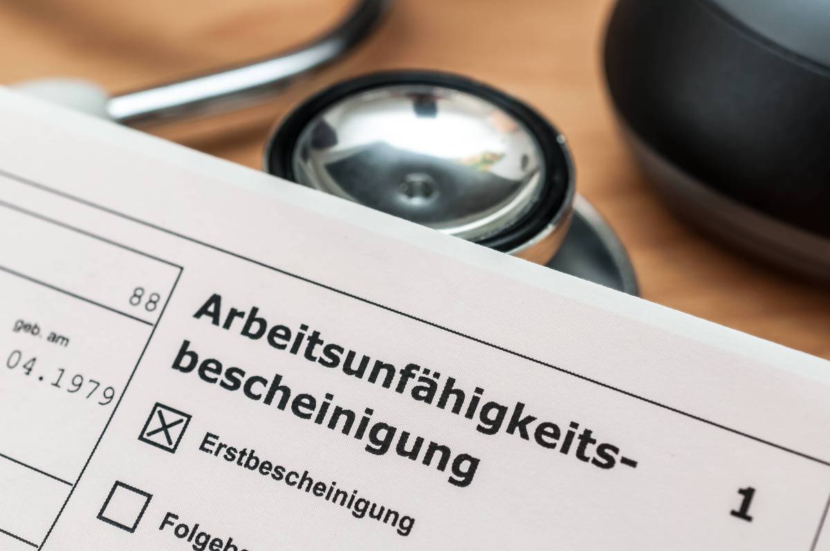 Eine Arbeitsunfähigkeitserklärung.