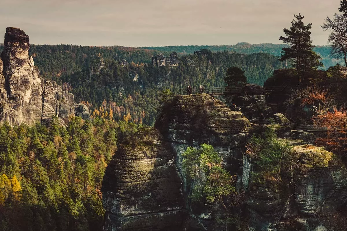 Das Elbsandsteingebirge in der Sächsischen Schweiz.