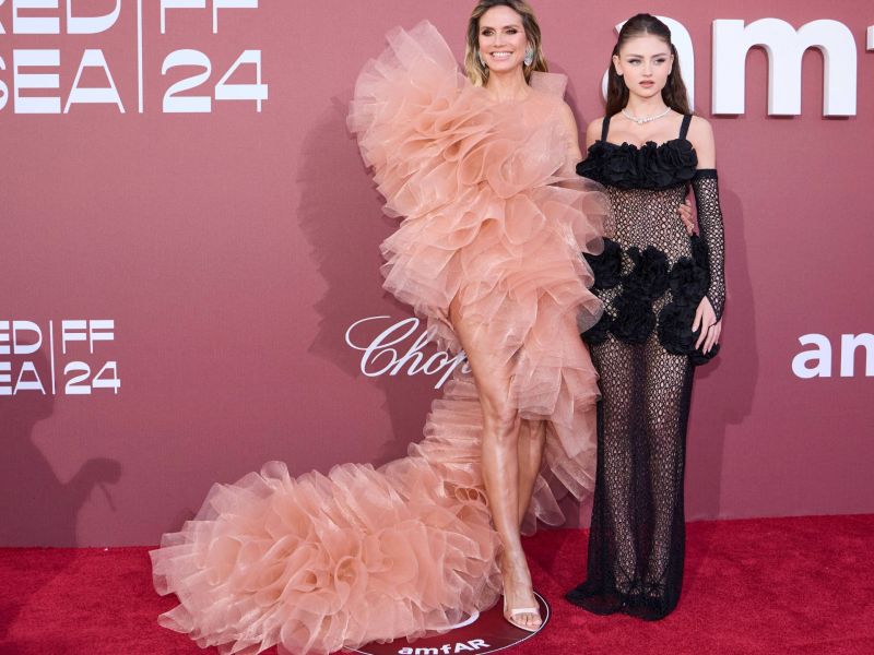 Heidi Klum und Leni Klum, 2024 amFar Gala