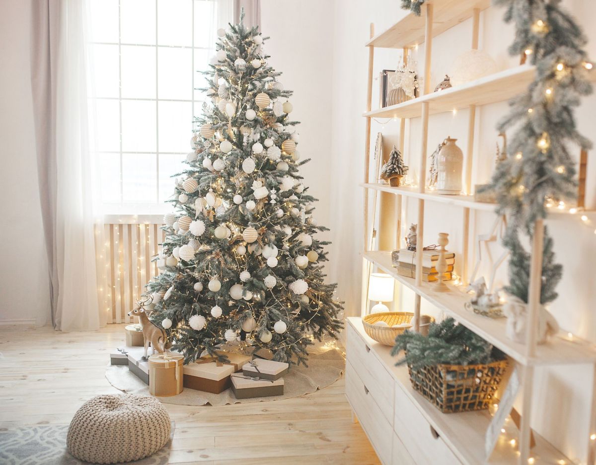 Weihnachtsdeko mit Kartoffeldruck für Weihnachten