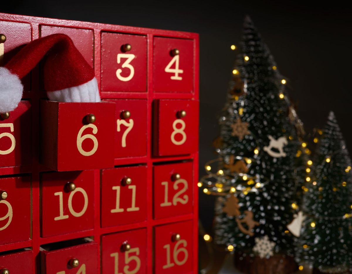 Adventskalender rot festlich