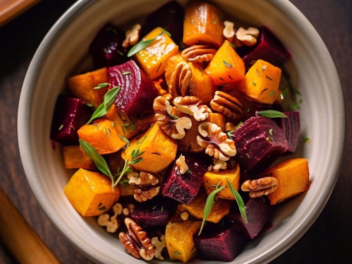 Schale mit Rote-Bete-SÃ¼ÃŸkartoffel-Salat